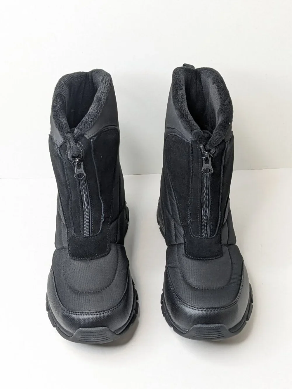 Shulook Waterproof Faur Fur Lined Winter Boots Black Mens 7